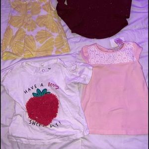 18m baby girl shirts bundle